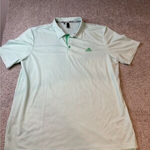 Adidas Men's Light Green Polo Shirt